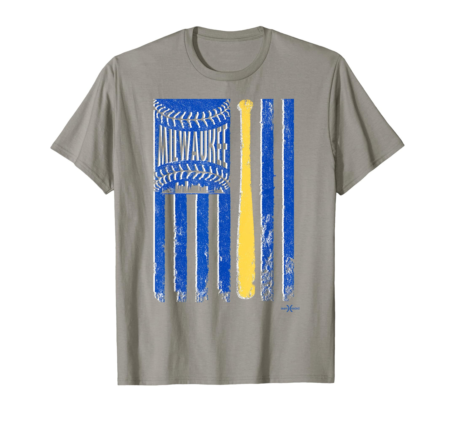 Classic Milwaukee Baseball Flag | Patriotic Baseball Women Kids Men T-Shirt