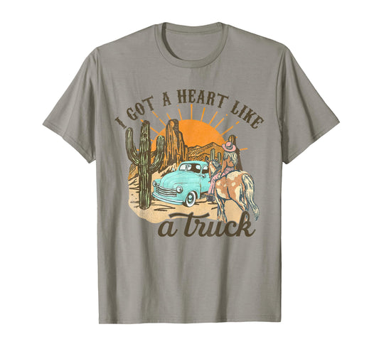Heart Like A Truck, Howdy Rodeo Western, Southern Cowgirls T-Shirt