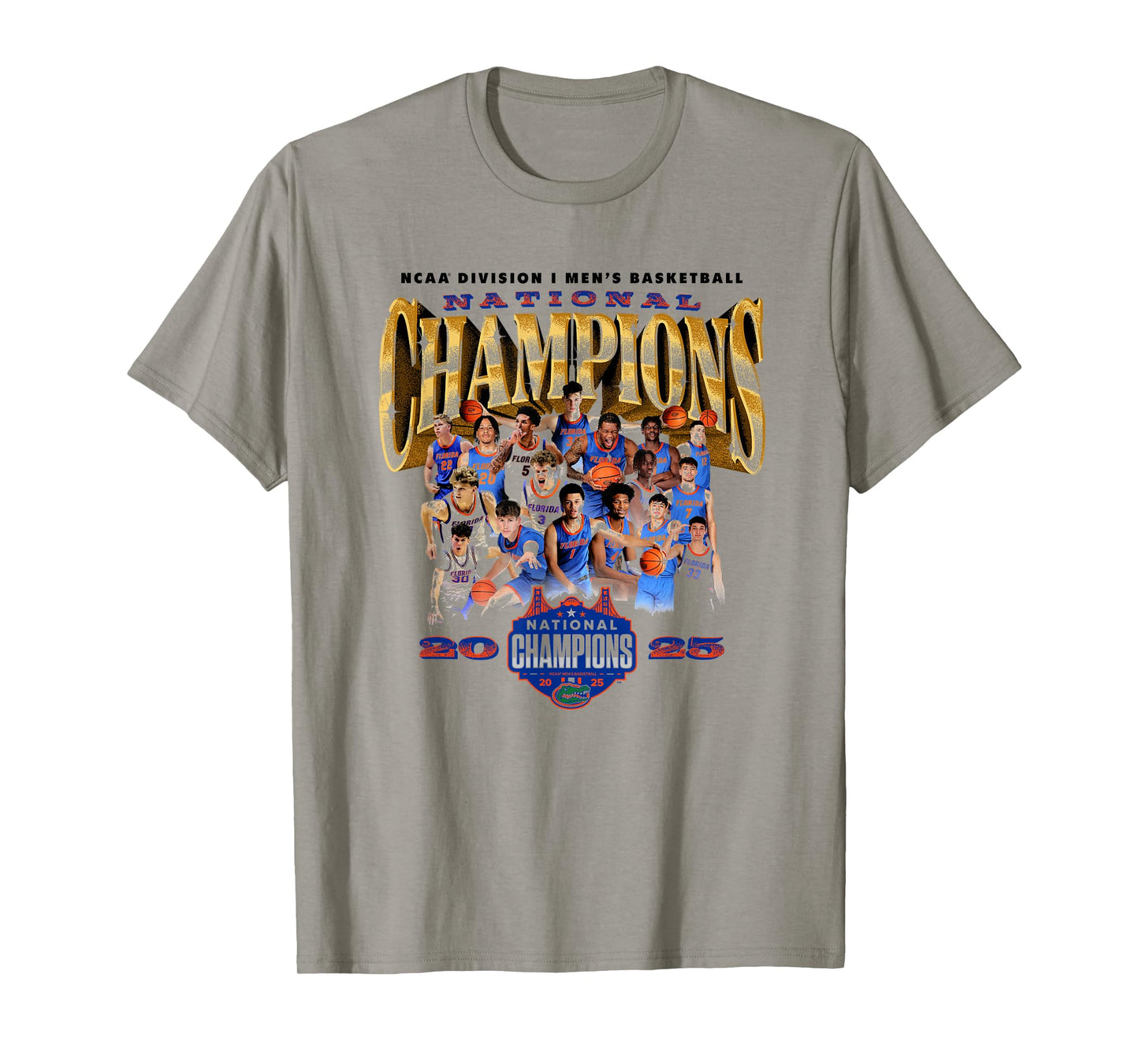 Florida 2025 Men's Basketball National Champions NIL T-Shirt