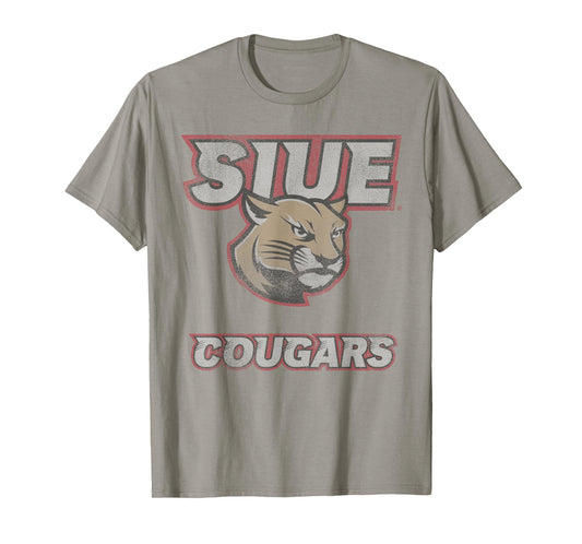 Southern Illinois Edwardsville Cougars Vintage Worn Gray T-Shirt