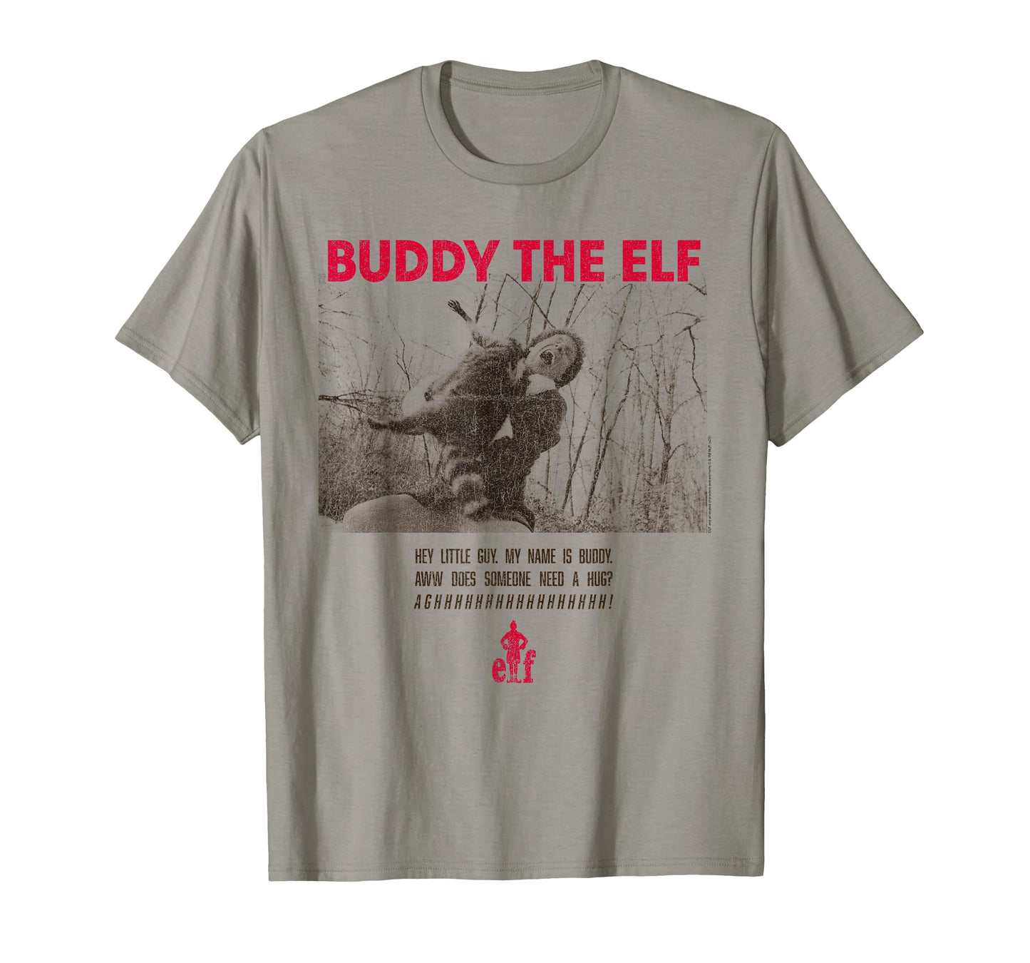 Elf Raccoon Hug Funny Christmas T-Shirt