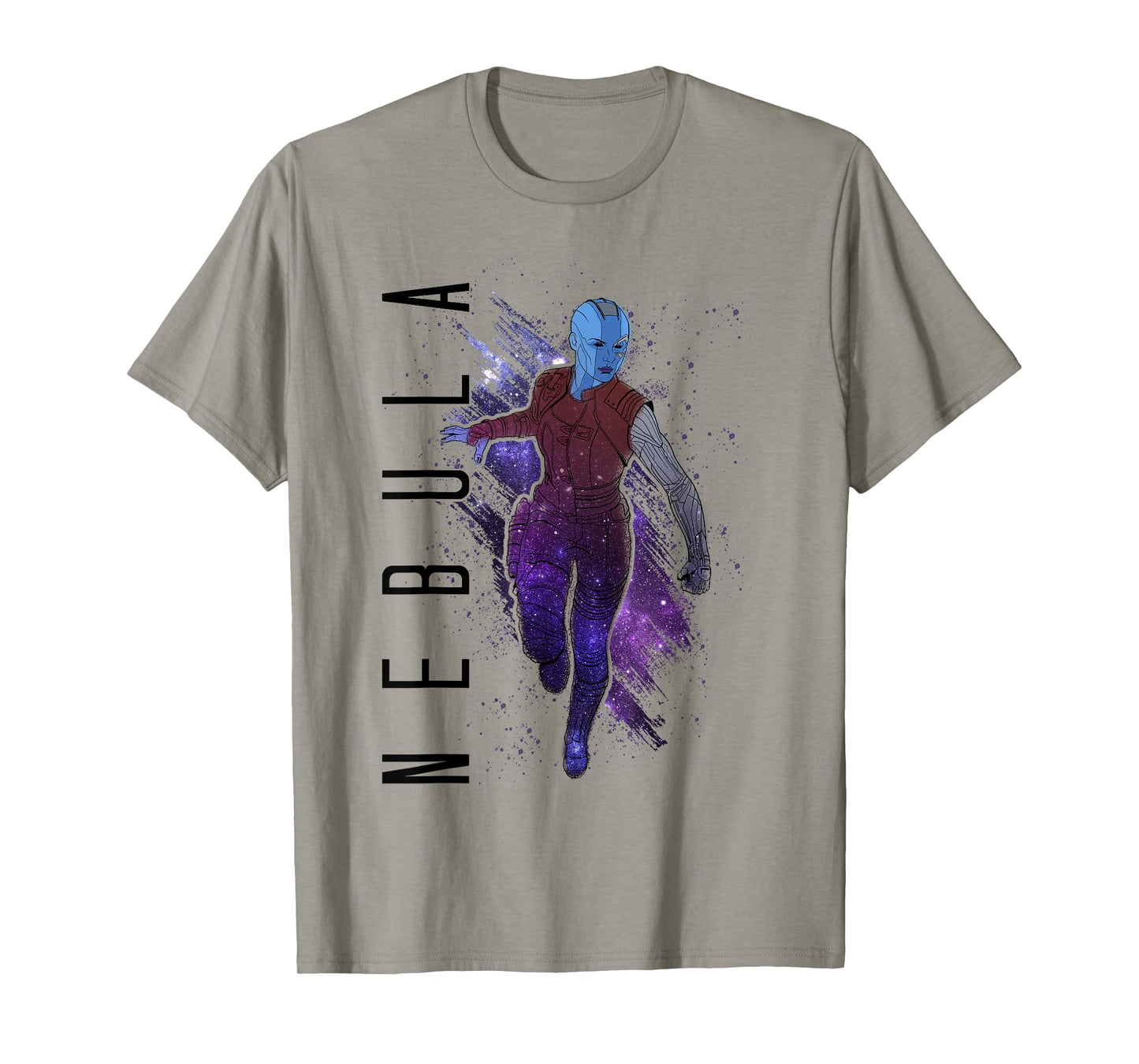 Marvel Avengers Endgame Nebula Galaxy Painted Graphic Tee T-Shirt