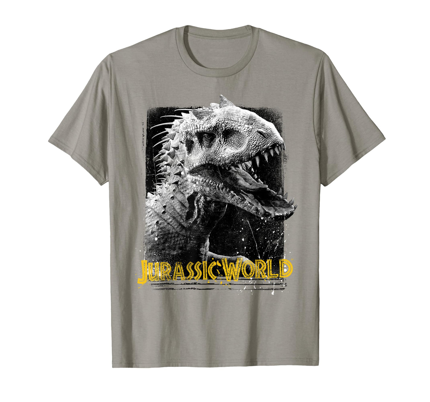 Jurassic World Indominus Rex T-Shirt, Men's Grey Classic Fit Short Sleeve T-Shirt, Size Small