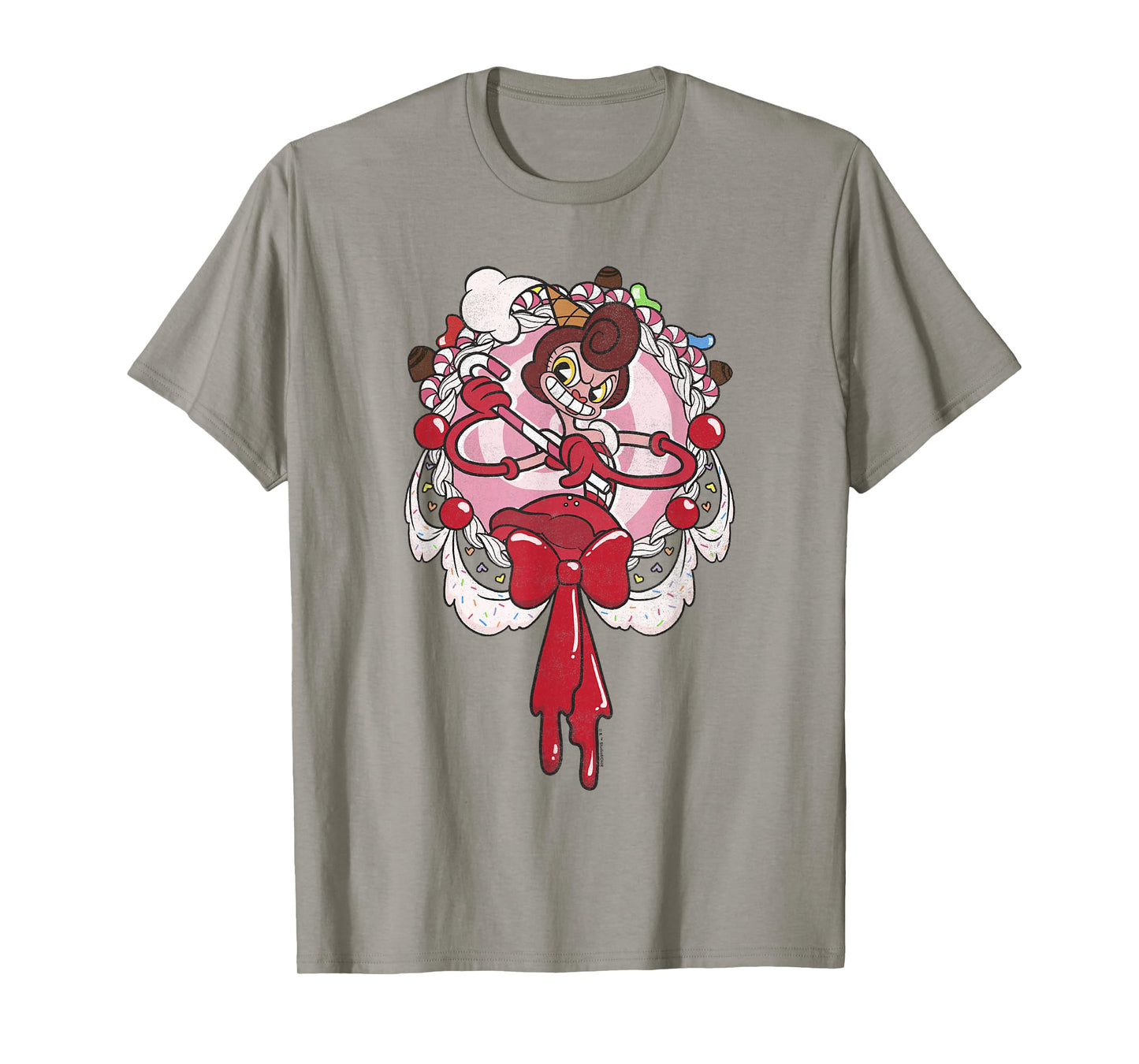 Cuphead Baroness Von Bon Bon Melting Candy Frame Portrait T-Shirt