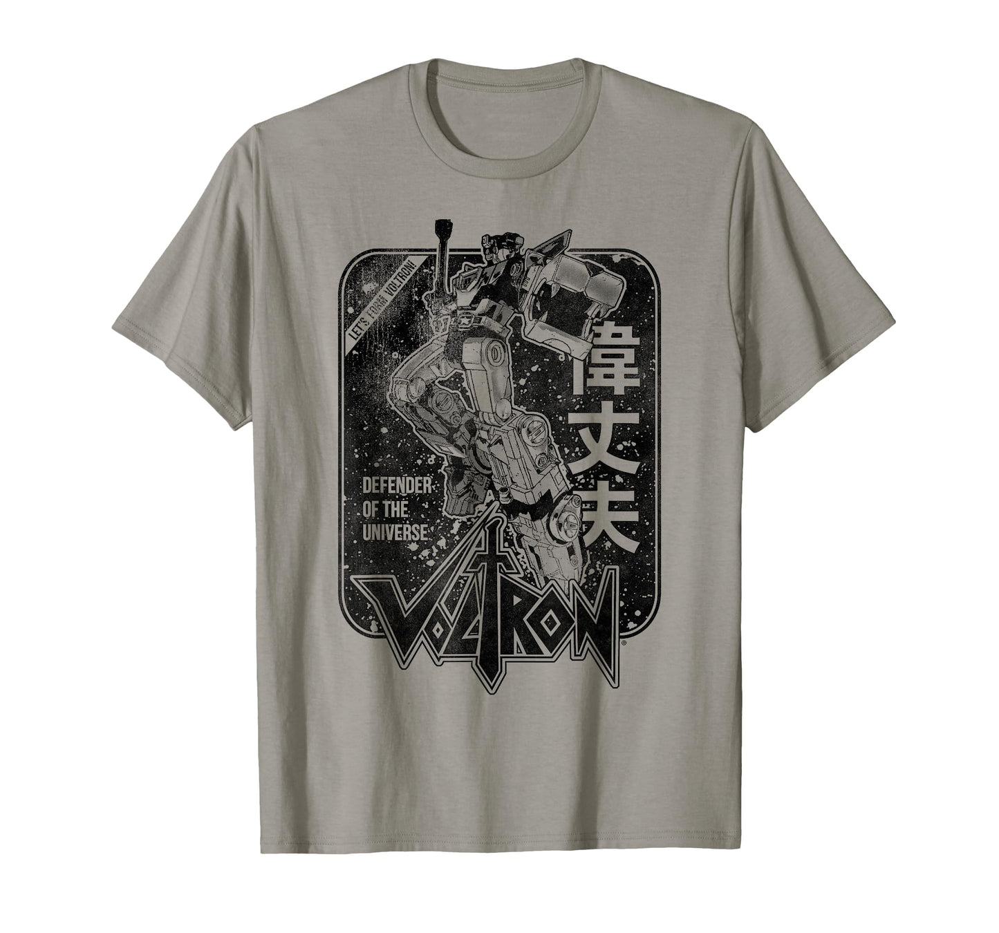 Voltron Retro Defender Black and White Fight Sword T-Shirt