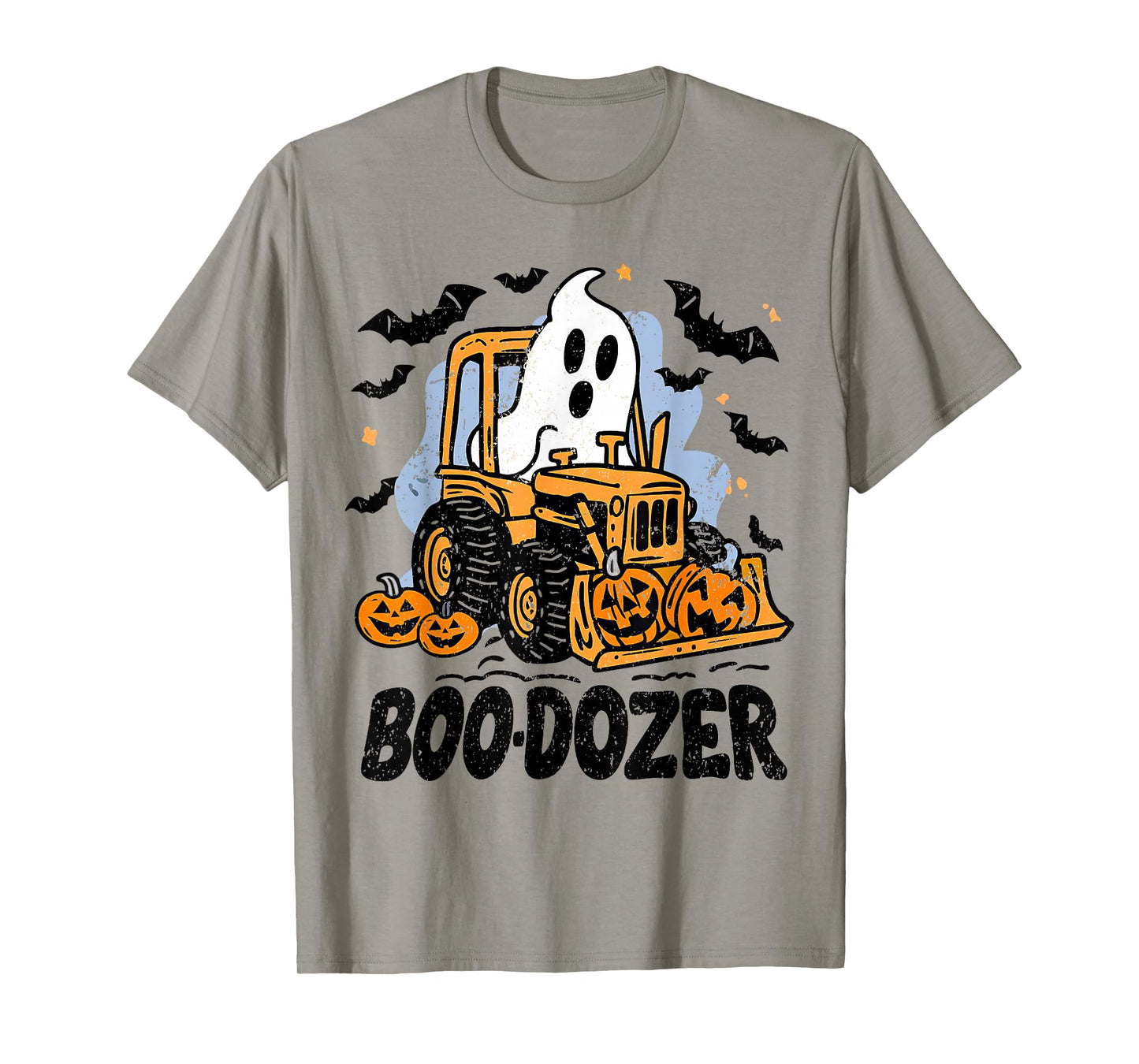 Bulldozer Halloween Boo Dozer Construction Truck Boy Kids T-Shirt