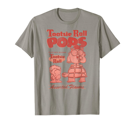 Tootsie Pops Mr. Owl and Mr. Turtle Retro Sucker Candy T-Shirt