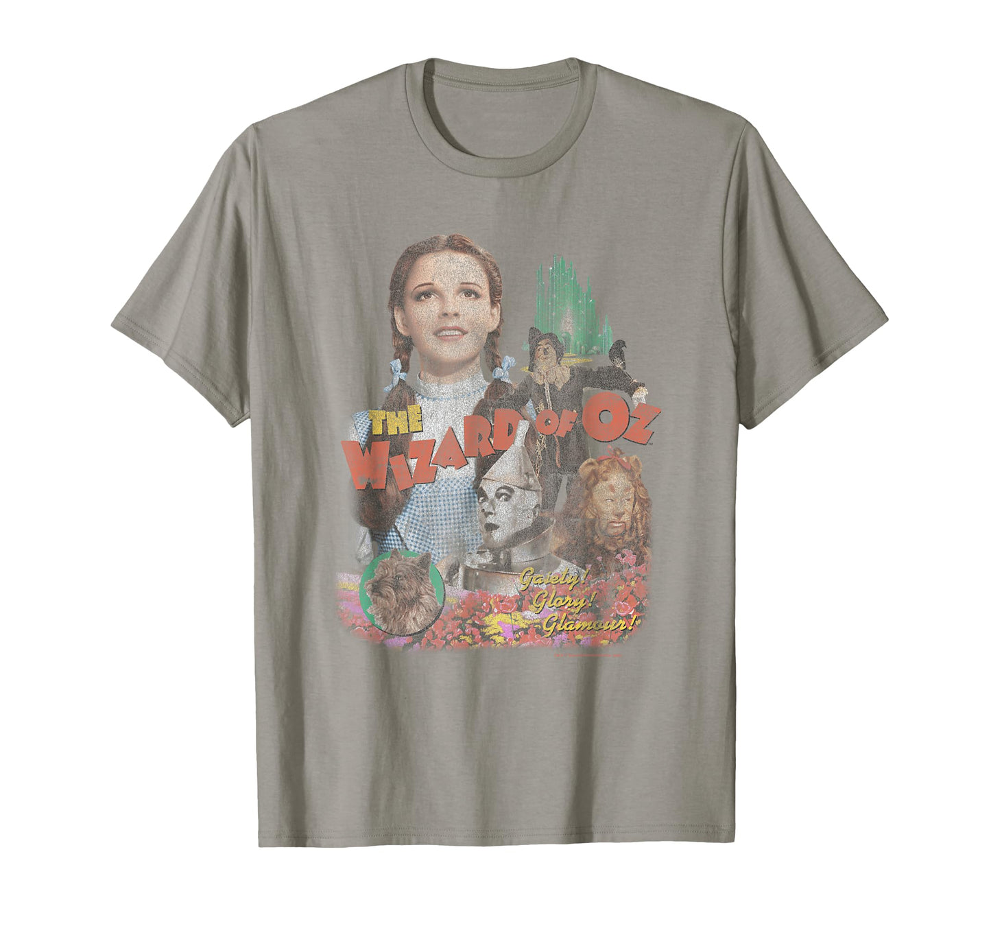 Wizard of Oz Vintage Distressed Film Poster with Cast Movie T-Shirt