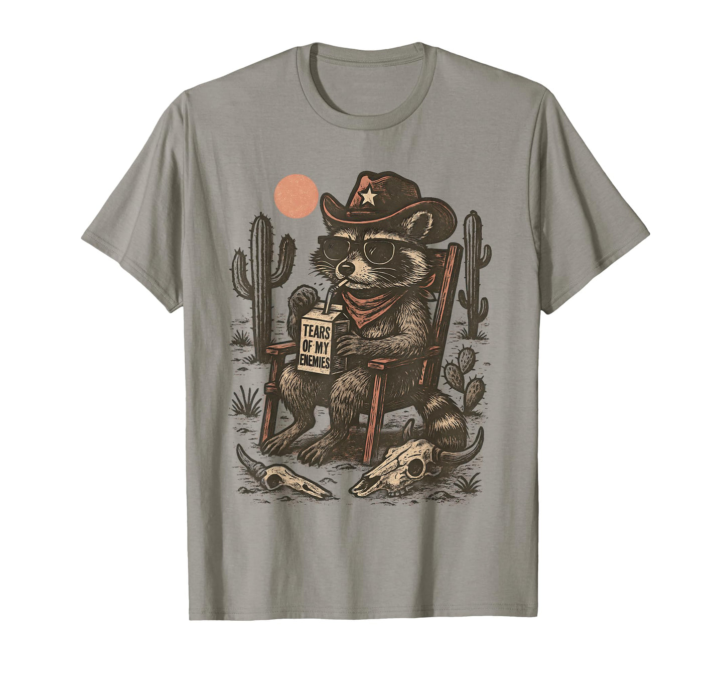 Cowboy Raccoon Funny Western Country Wild West Rodeo T-Shirt