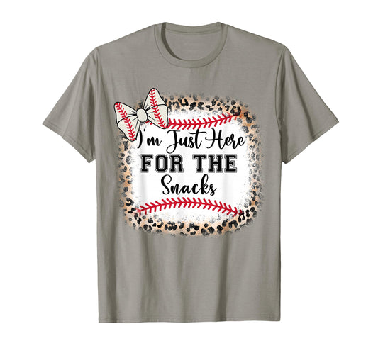 Girl I'm Just Here For Snacks Baseball Sister Toddler Youth T-Shirt