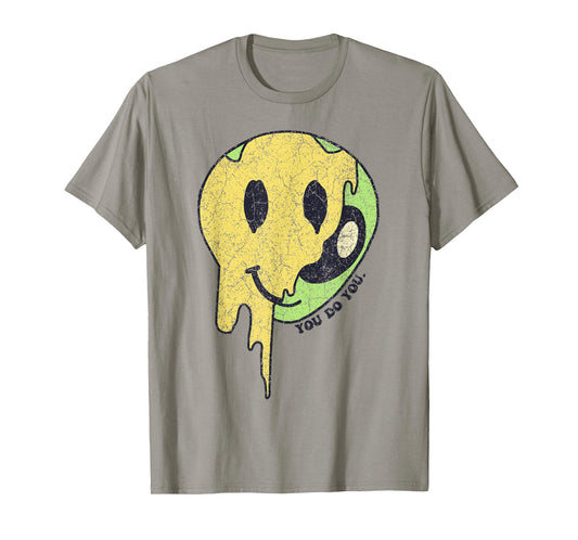 You Do You Smile Face Green Alien Funny UFO T-Shirt