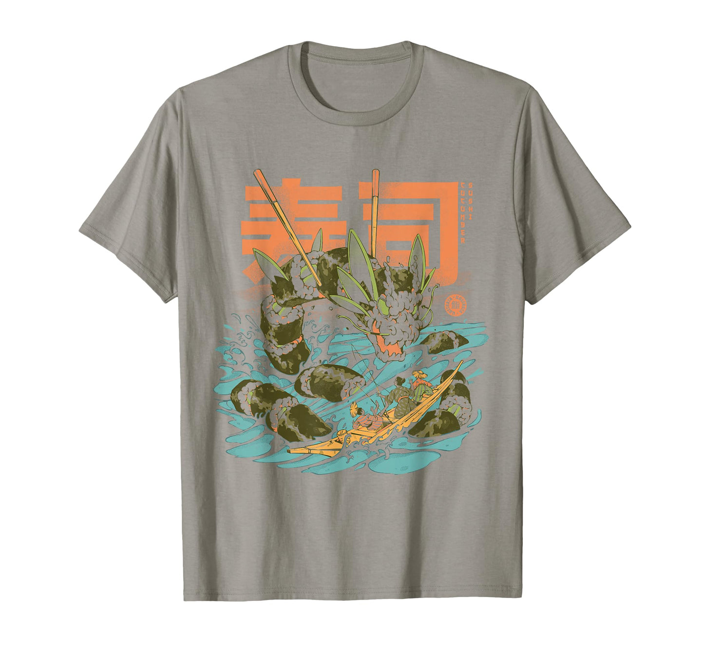 Cucumber Sushi Dragon Japanese Food Lovers Anime Dragon T-Shirt