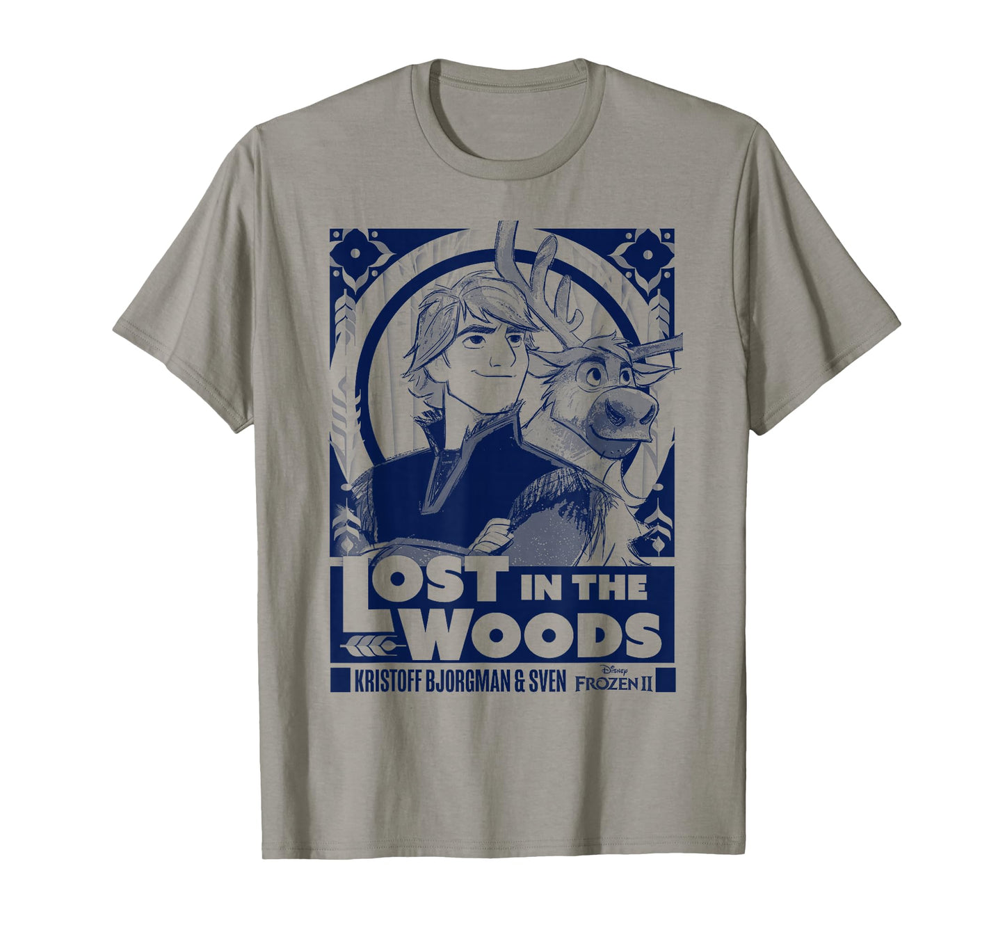 Disney Frozen 2 Kristoff & Sven Lost in The Woods Poster T-Shirt