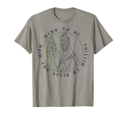 Disney Hercules Hades Memo to Me Maim You After My Meeting T-Shirt