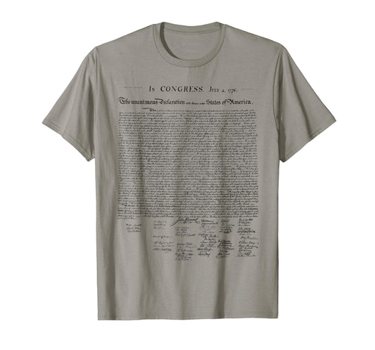 Declaration of Independence Liberty USA Constitution America T-Shirt