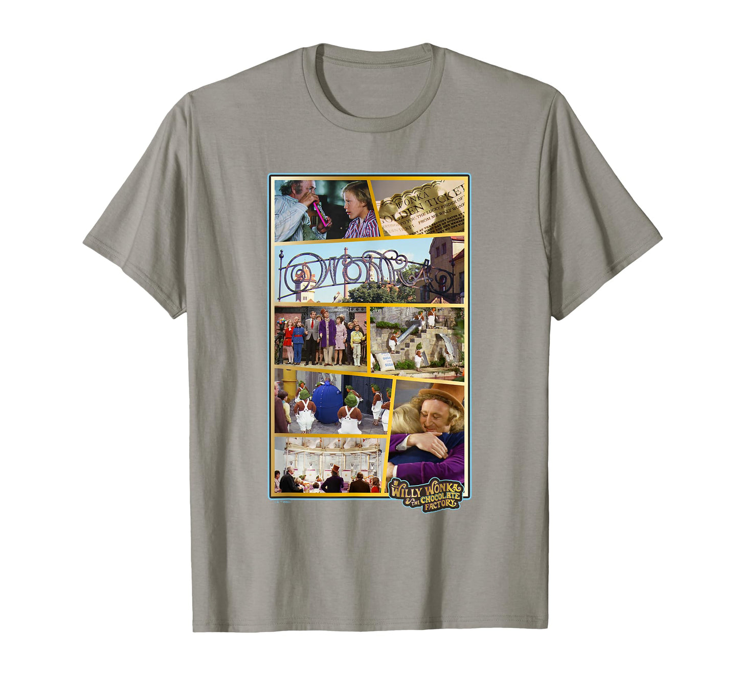 Willy Wonka & The Chocolate Factory Scenes Collage T-Shirt