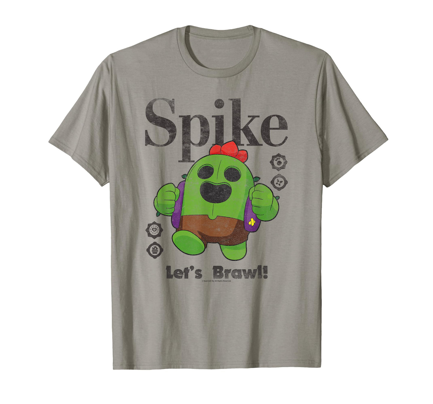 Brawl Stars Spike The Legendary Brawler Distressed Poster T-Shirt