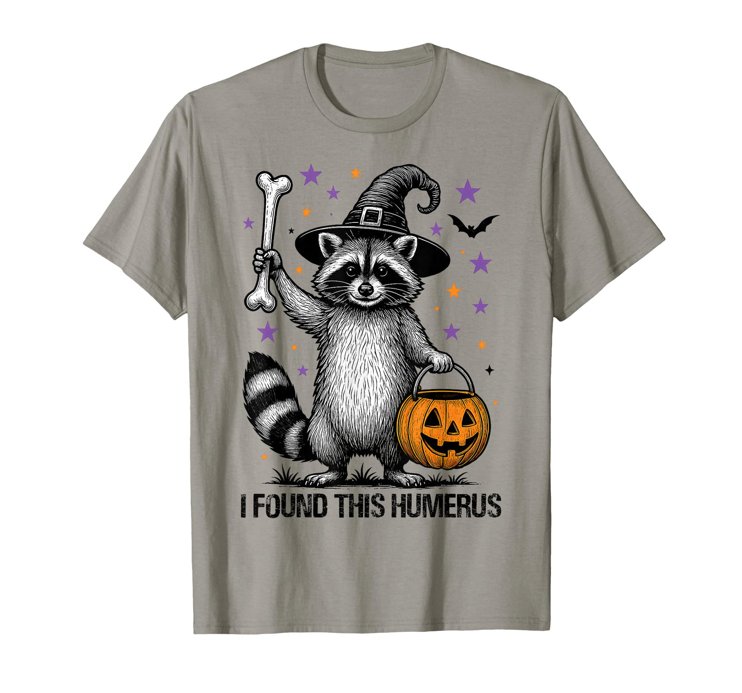 I Found This Humerus Funny Halloween Raccoon Spooky Costume T-Shirt