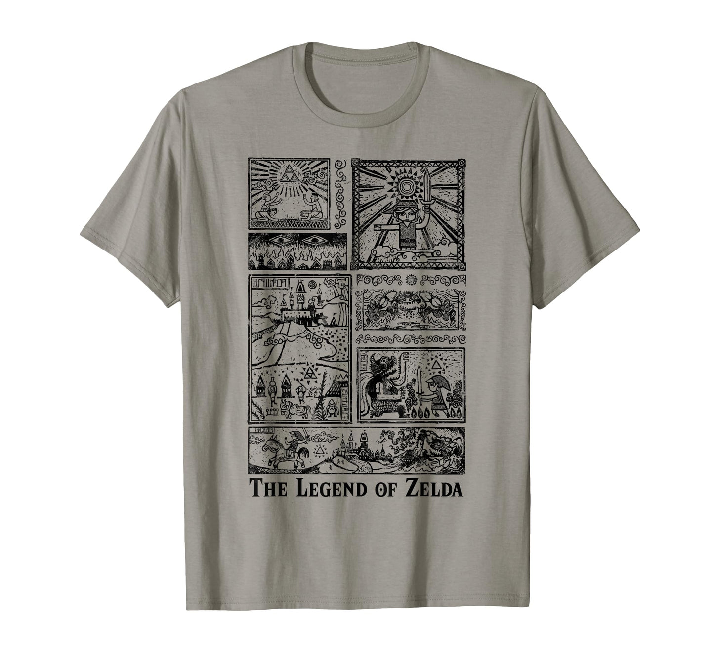 Nintendo Zelda The Legend Lives In Tonal Glyphs T-Shirt