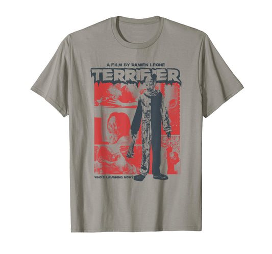 Terrifier Two Tone Art Collage Horror Movie T-Shirt