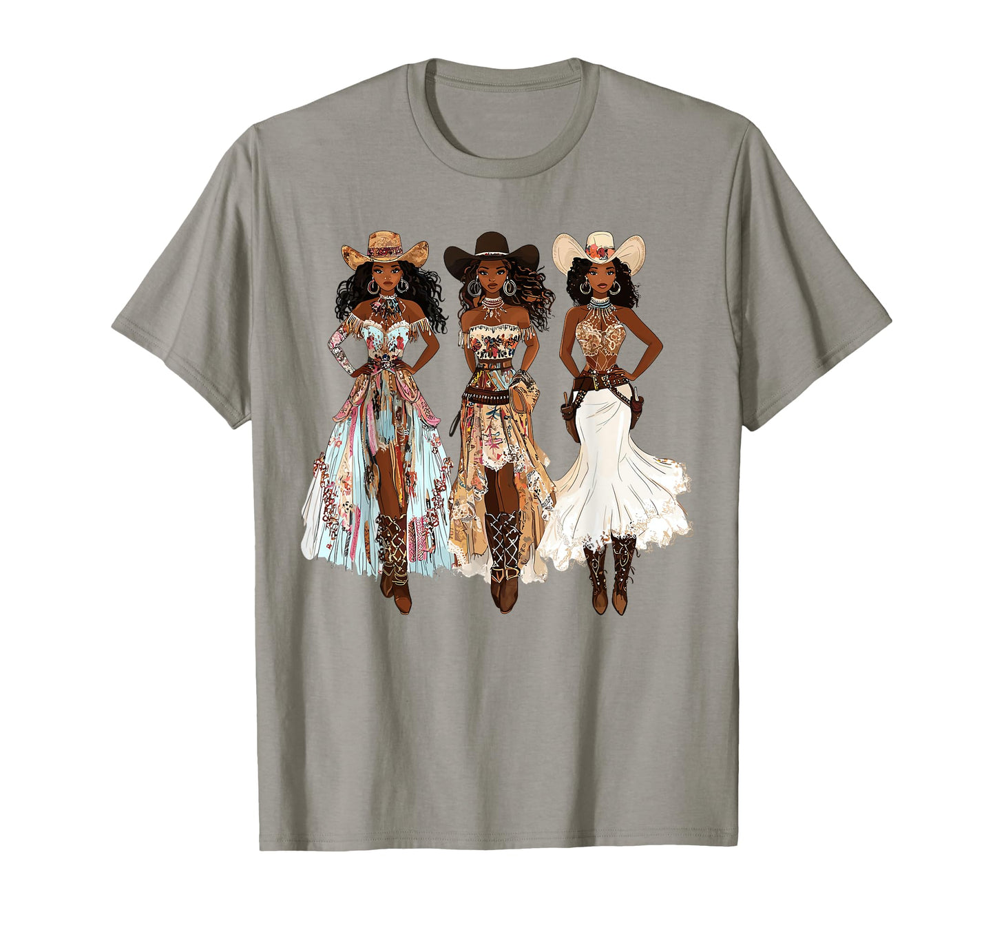Black African American Cowgirl Western Country Texas Rodeo T-Shirt