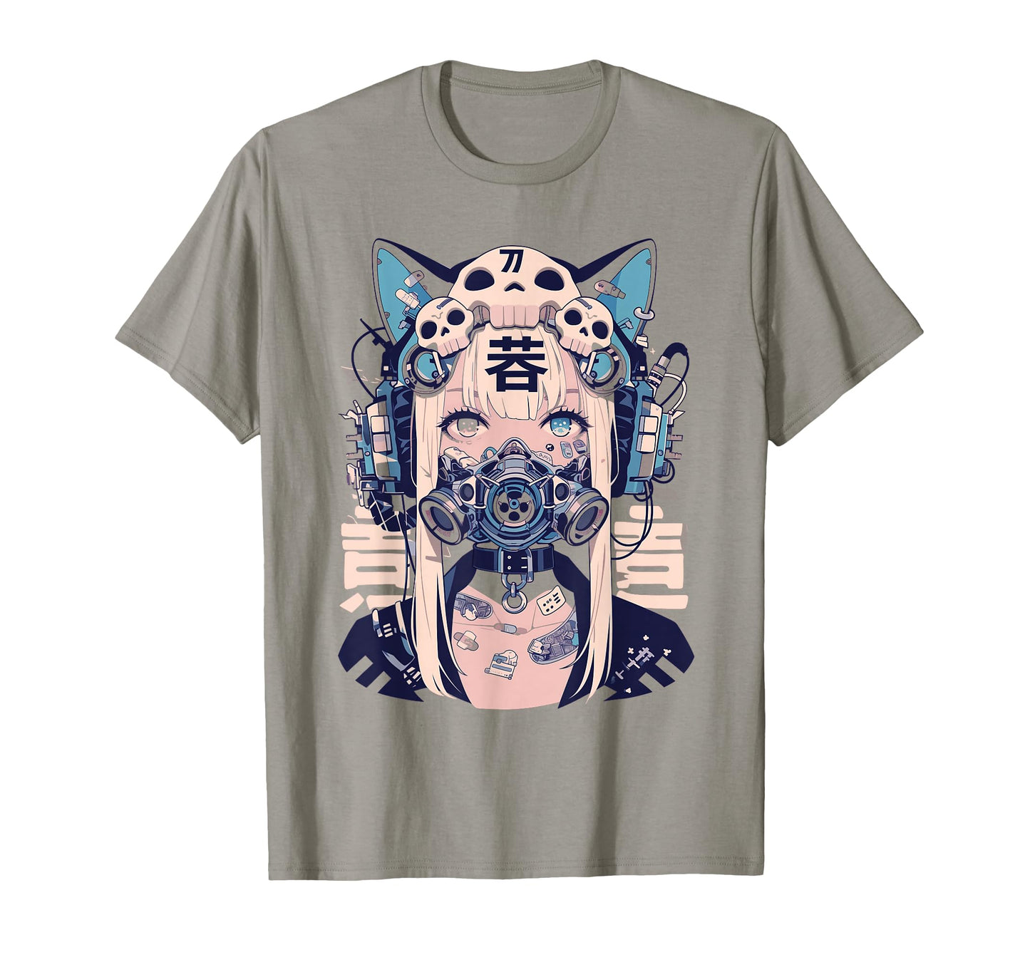 Anime Manga Cyberpunk Aesthetic Techwear Harajuku Cat Girl T-Shirt