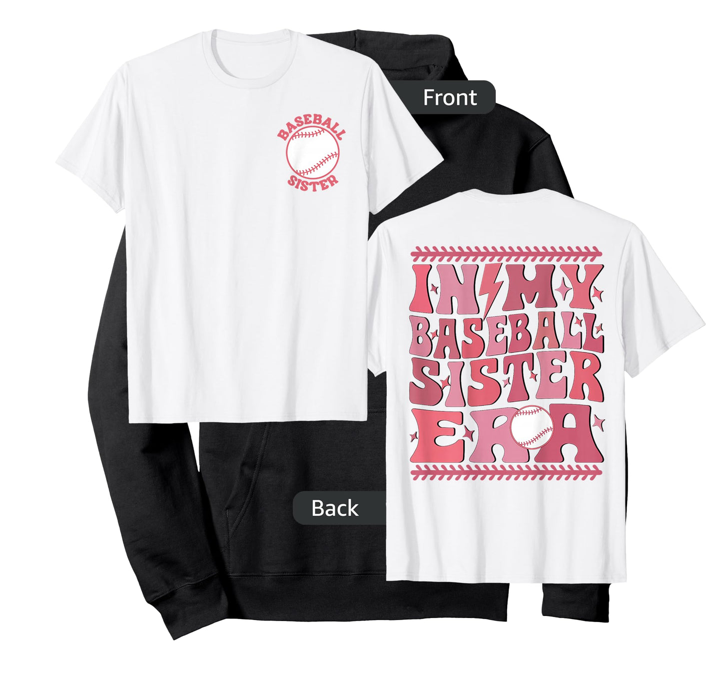 In My Baseball Sister Era Groovy Sister Baseball T-Shirt