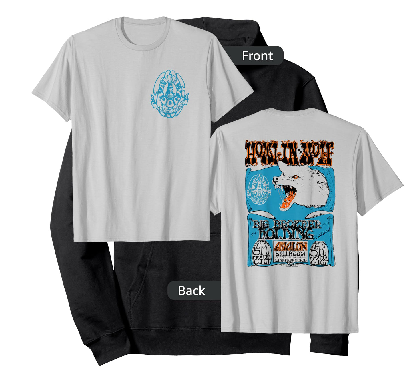 The Family Dog Howlin Wolf Blue Logo T-Shirt