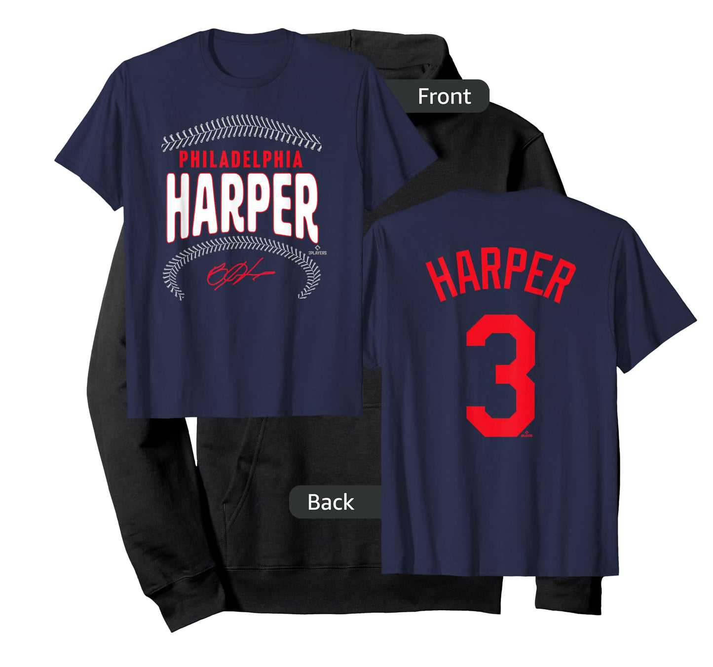 Bryce Harper Philadelphia Name & Number (Front & Back) T-Shirt