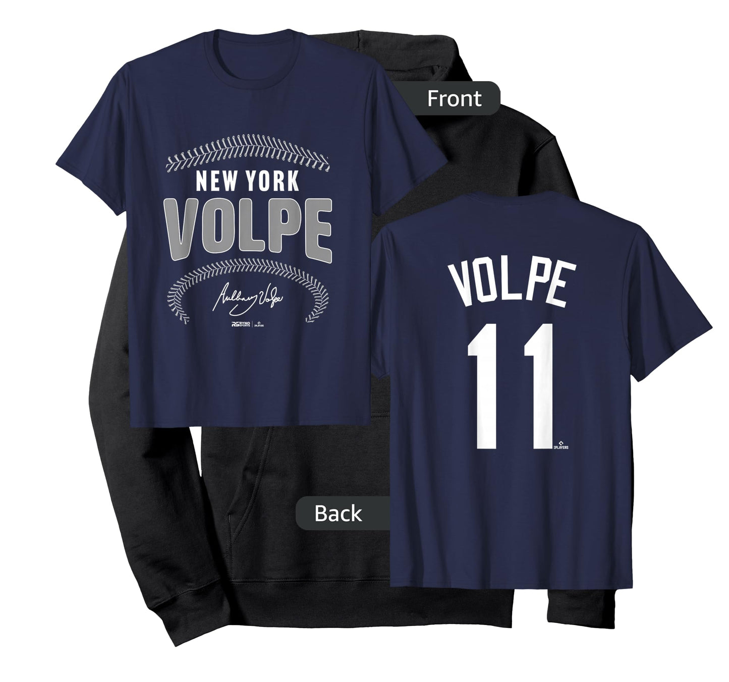 Anthony Volpe New York Baseball Name & Number (Front & Back) T-Shirt
