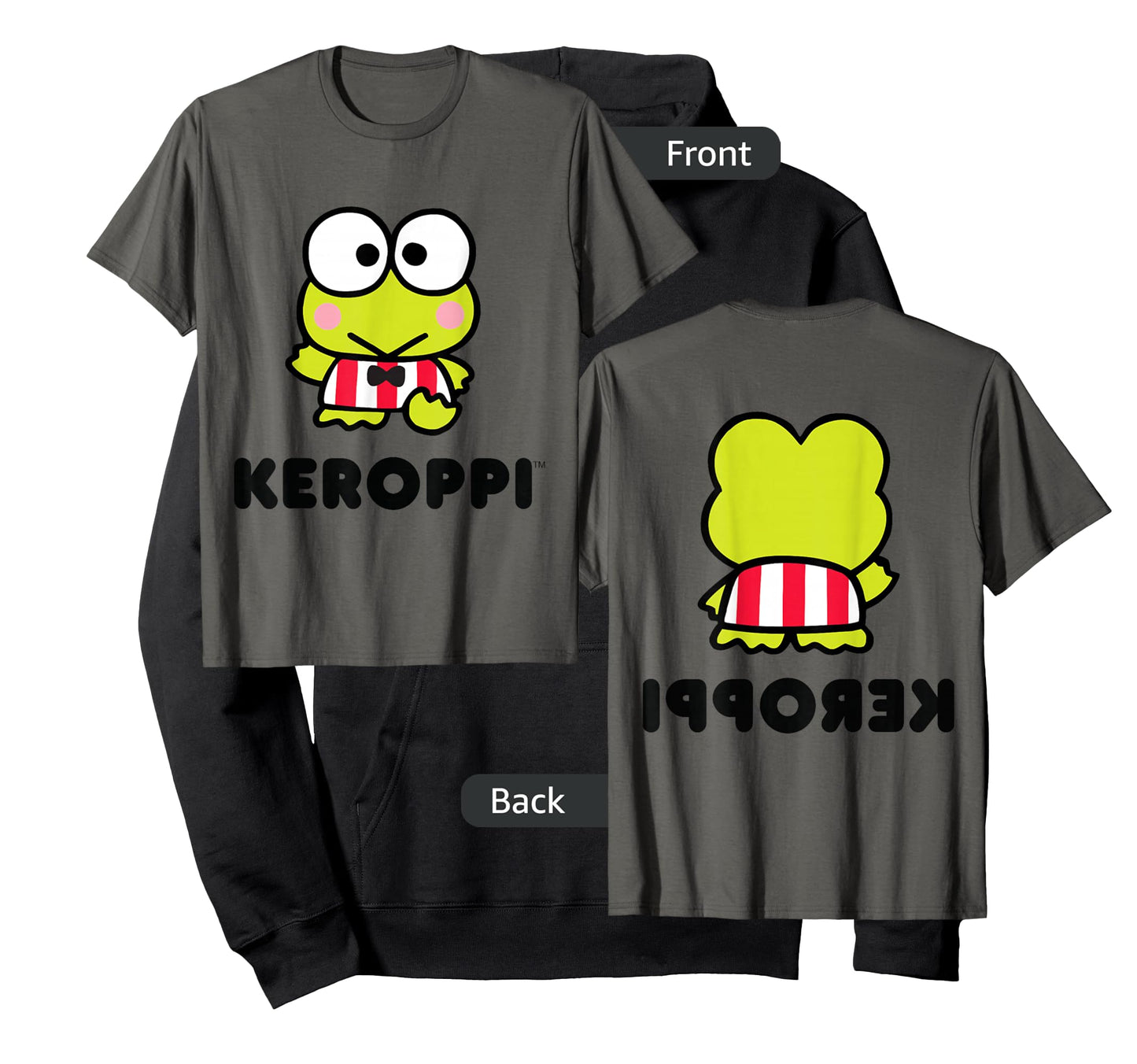 Keroppi Character Front and Back T-Shirt Small