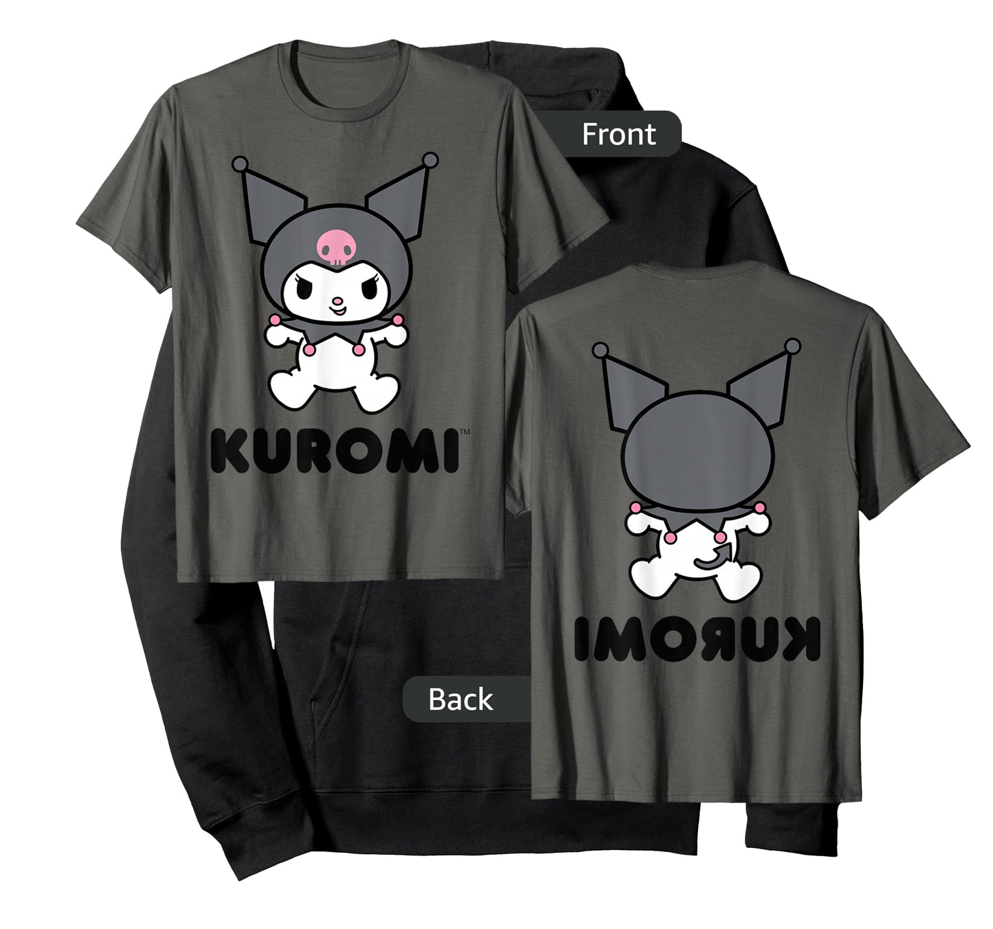 Kuromi Character Front and Back T-Shirt Small