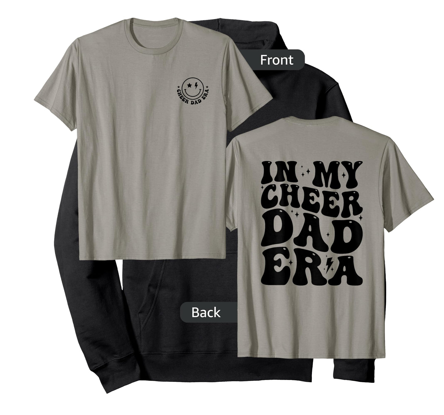 Retro In My Cheer Dad Era Cheerleader Dad (2 Sides) T-Shirt