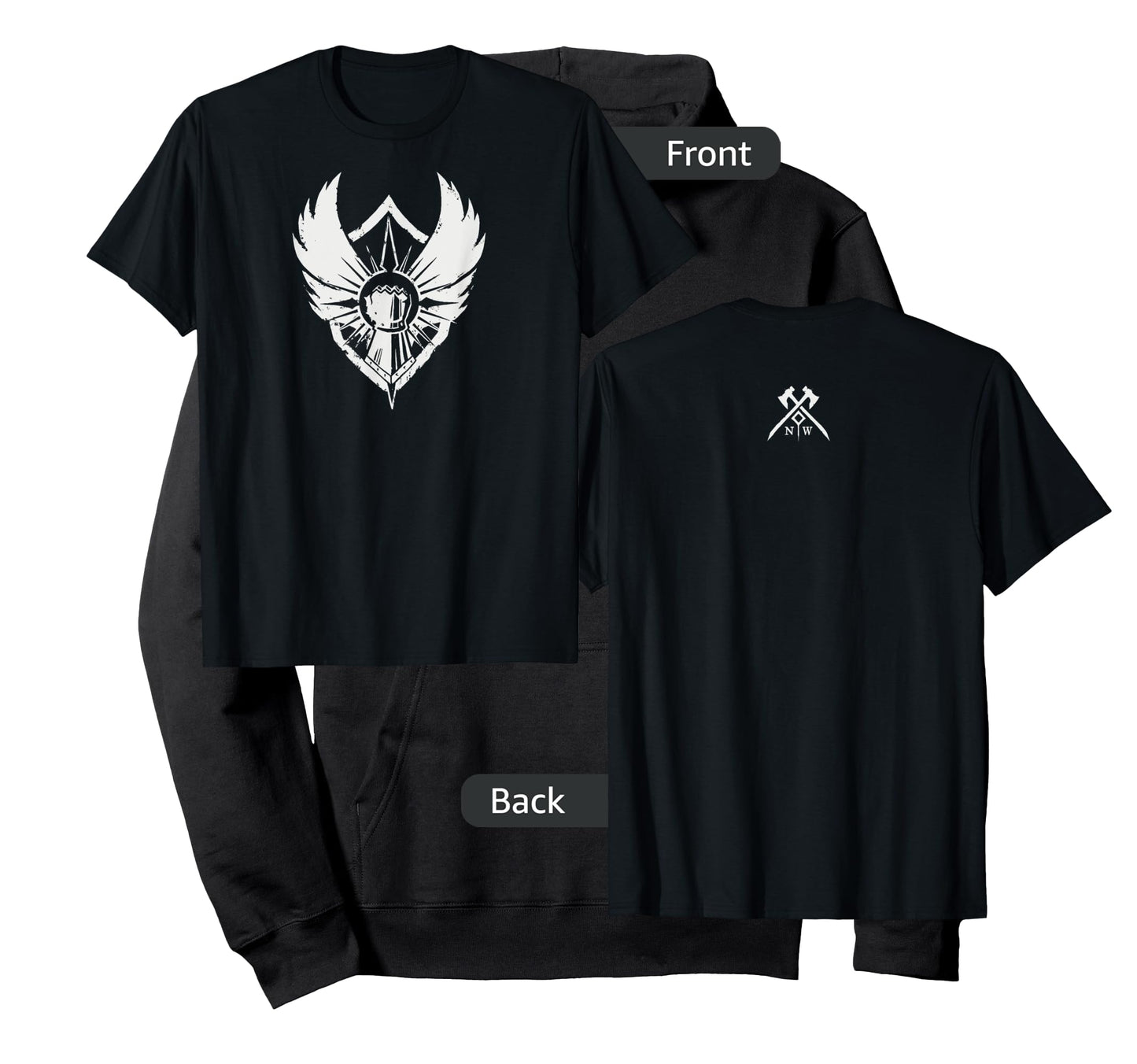 Amazon Games - New World Covenant Logo T-Shirt, Men's Black Small Classic Fit Short Sleeve Cotton T-Shirt