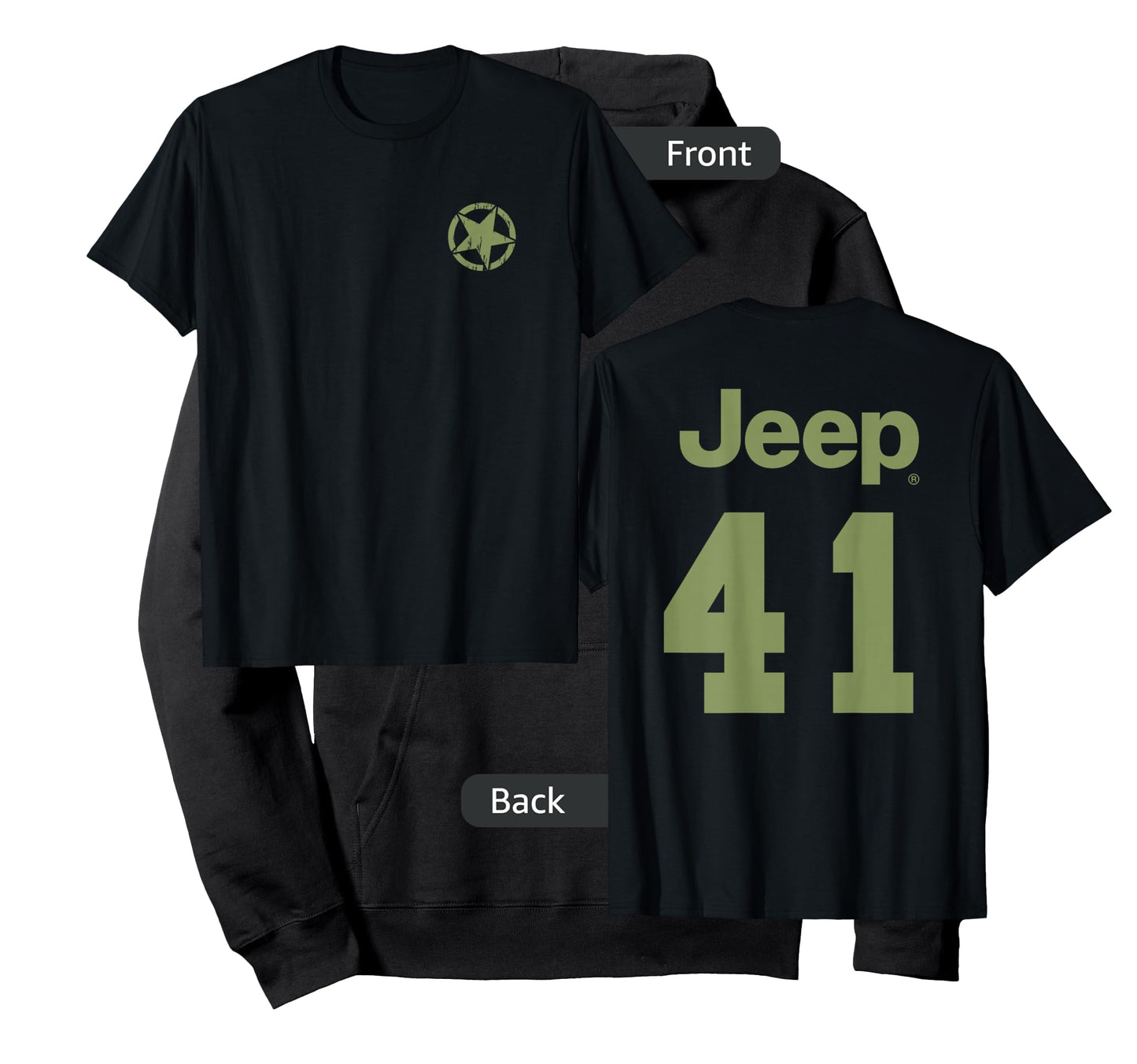 Jeep Star Jersey (Front/Back Print) T-Shirt