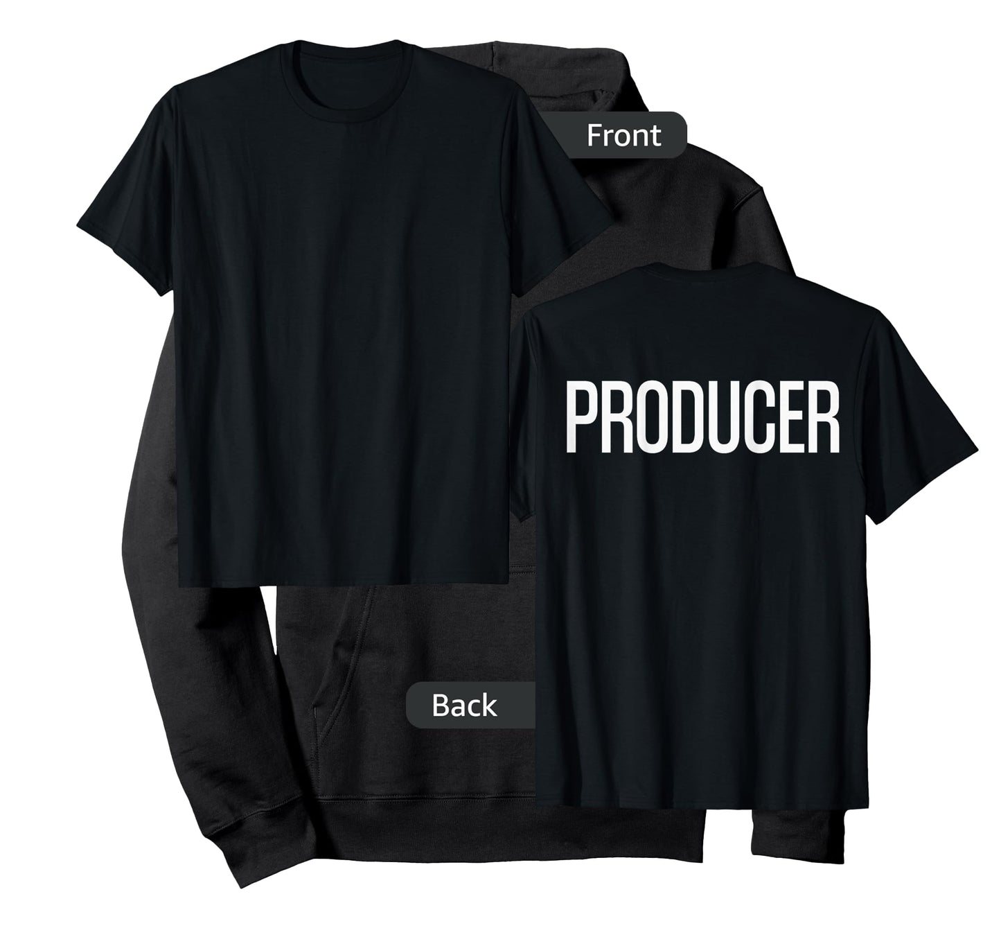 Bold Producer Text PRINT ON BACK | Film Crew T-Shirt