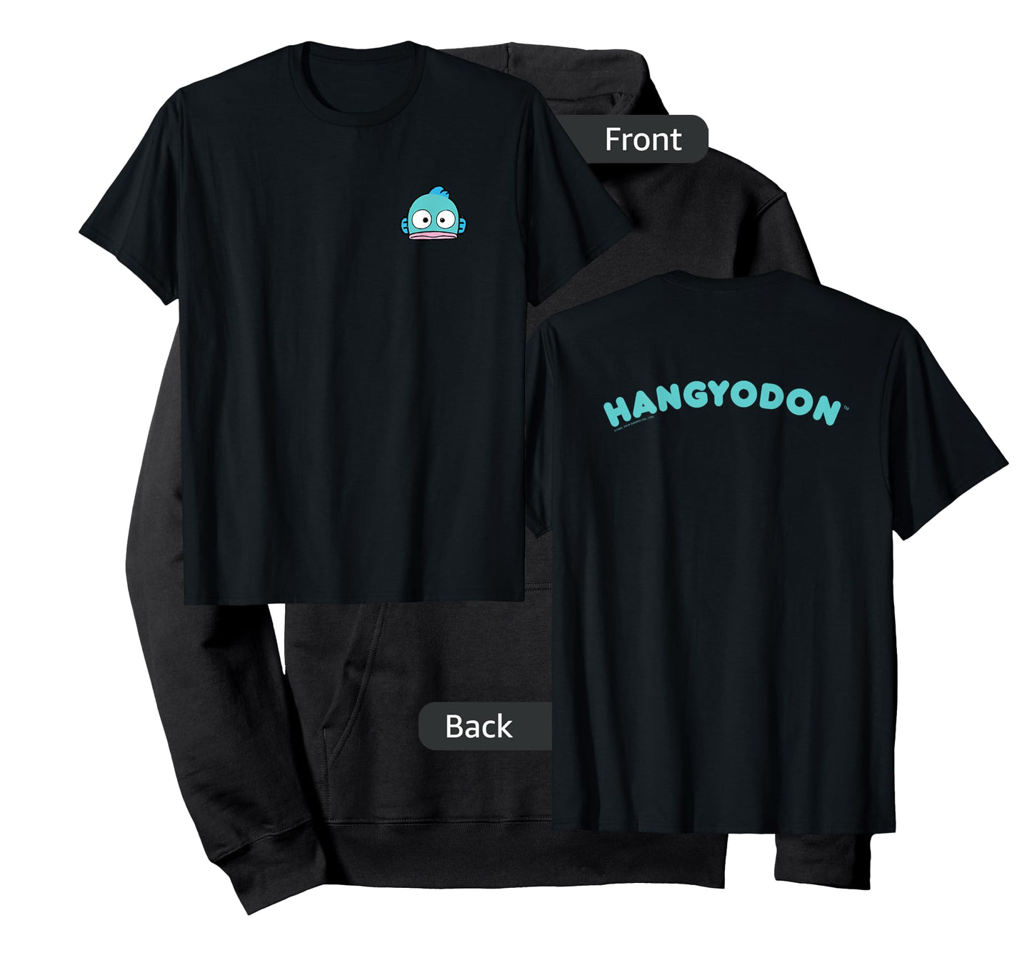 Hangyodon Front and Back Logo Tee Shirt T-Shirt