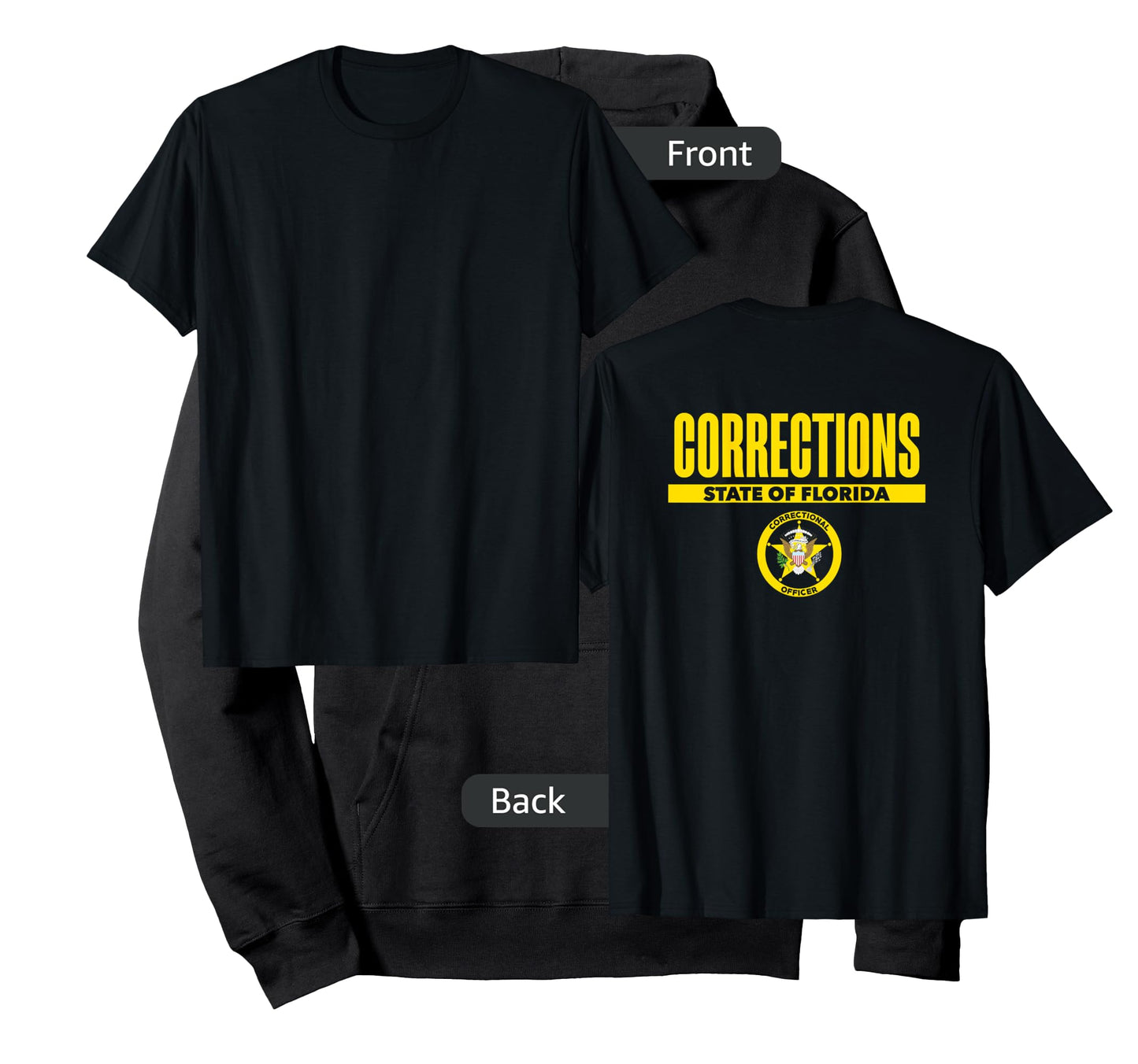 Florida Correctional Officer Thin Gray Line Flag T-Shirt