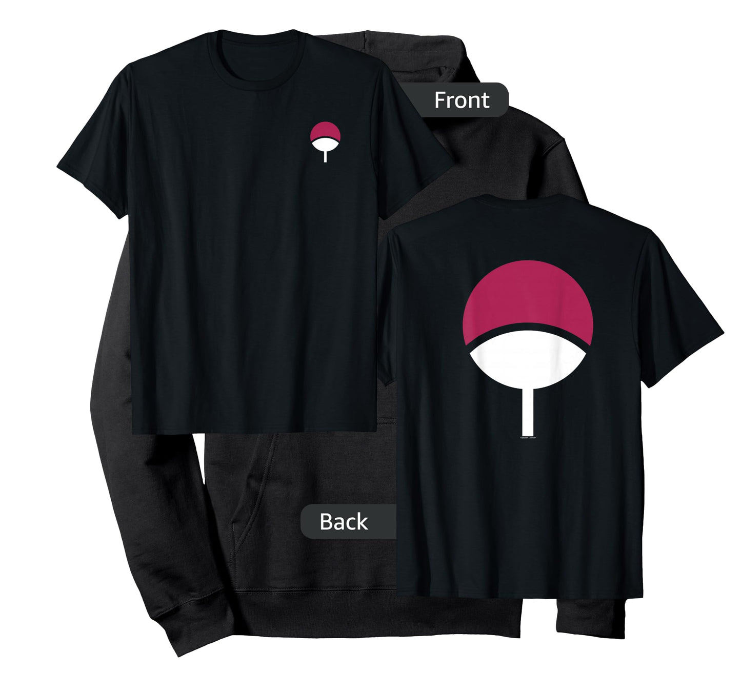 Naruto Shippuden Sasuke Uchiha Icon Front and Back Anime T-Shirt
