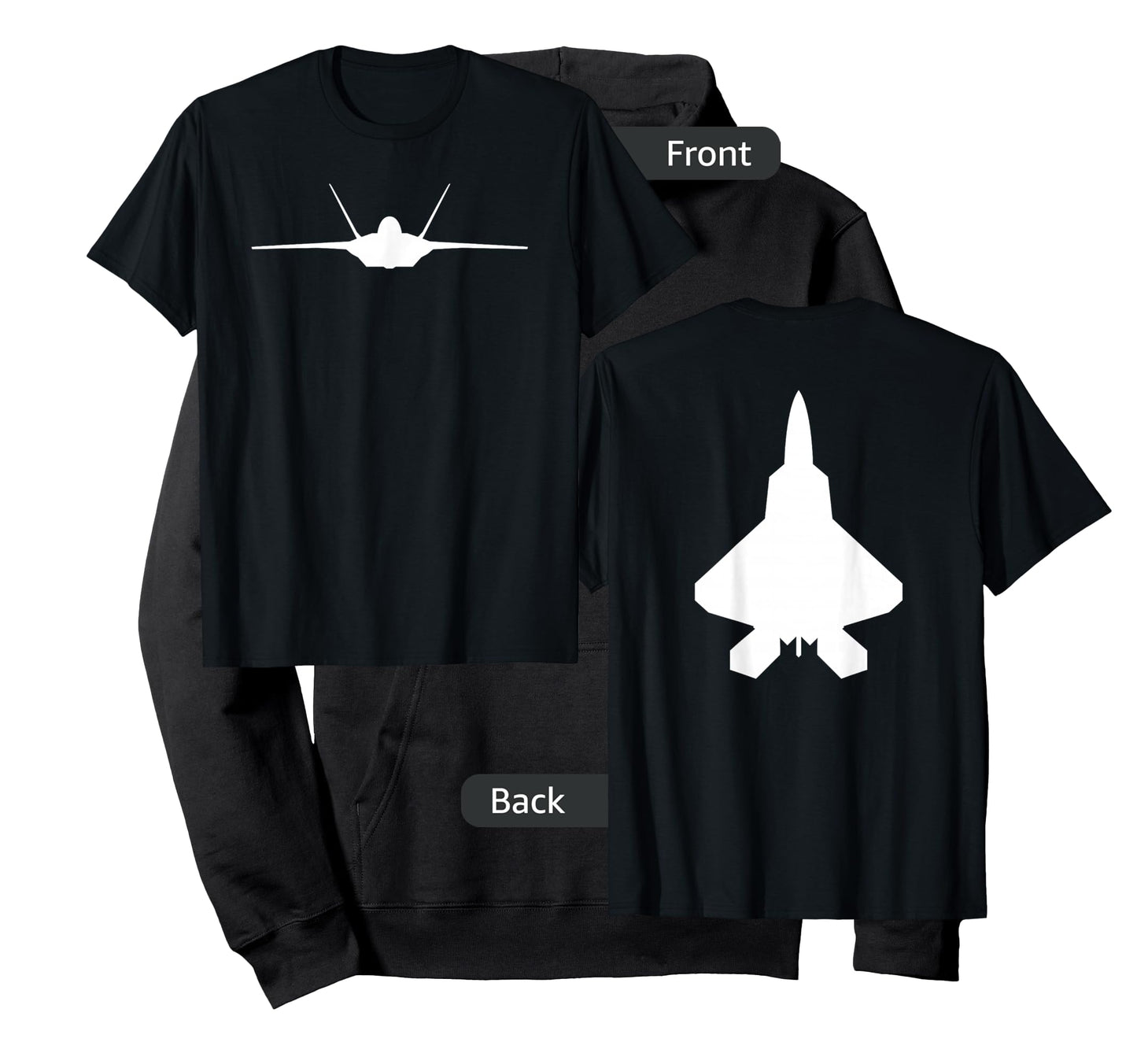 F 22 Raptor Fighter Jet Aircraft Silhouette T-Shirt