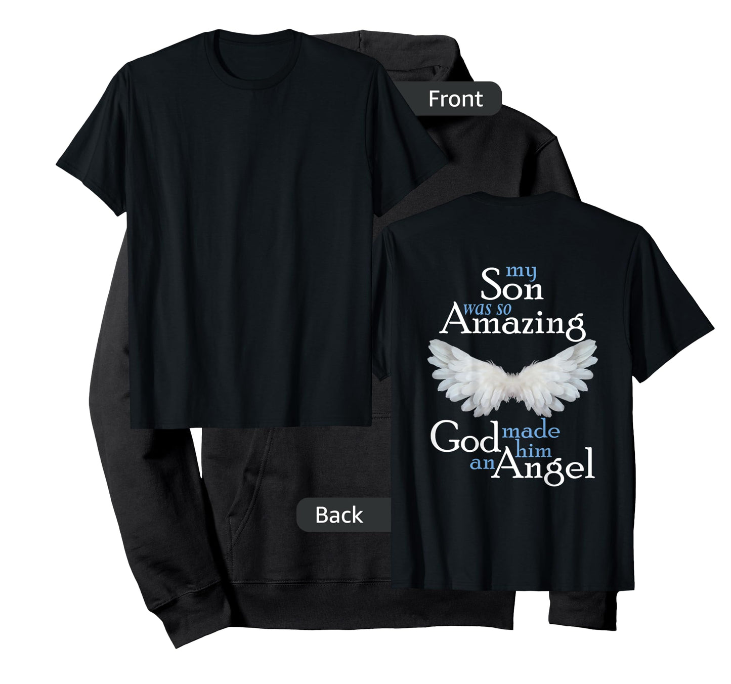 Son Guardian Angel Memorial Gift Amazing Angel Wings T-Shirt