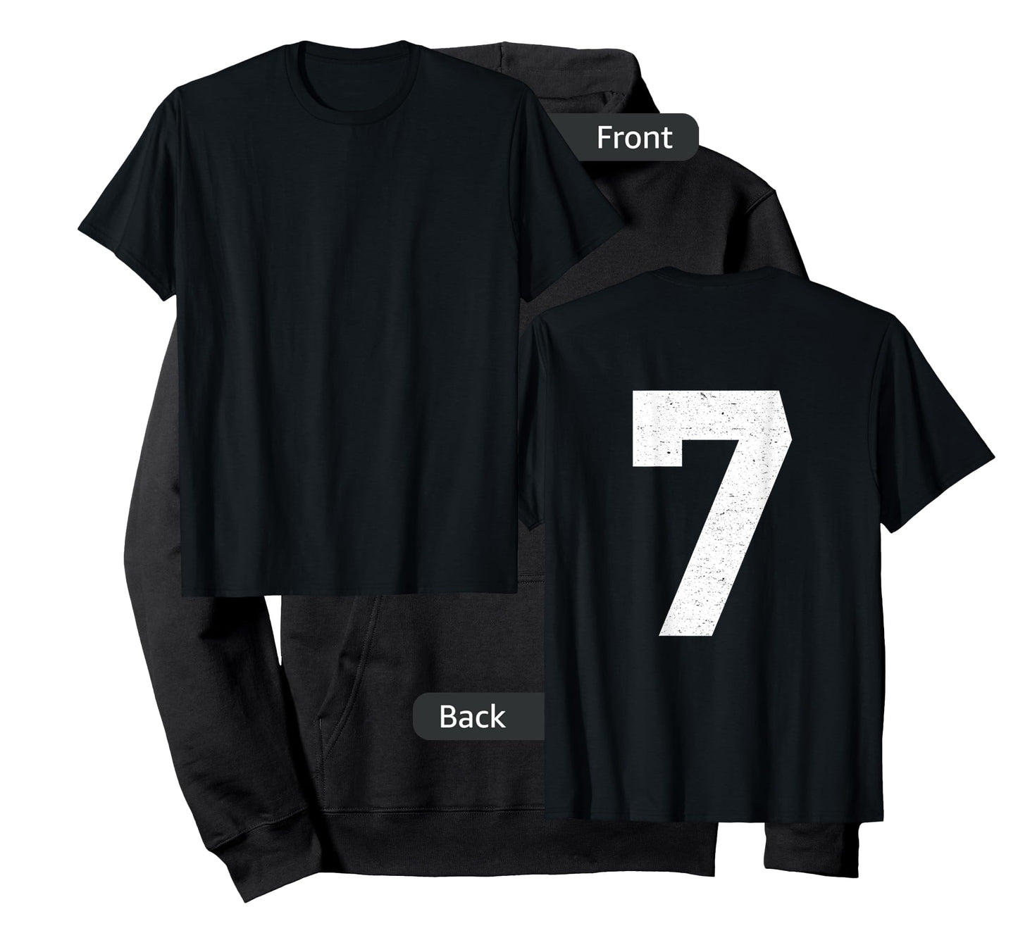#7 Jersey Uniform Varsity Sports Number, 7th Birthday T-Shirt