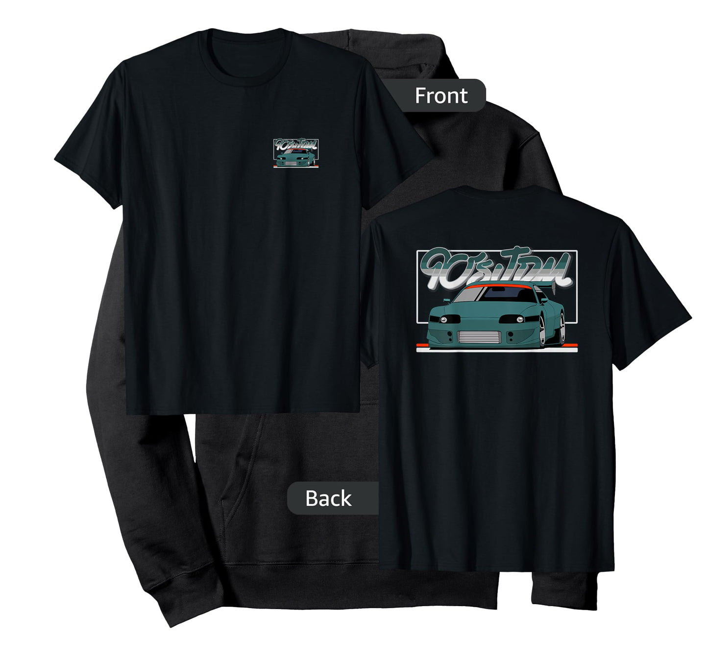 90s JDM TY MK4 GT Teal Car 2-Side Graphic T-Shirt