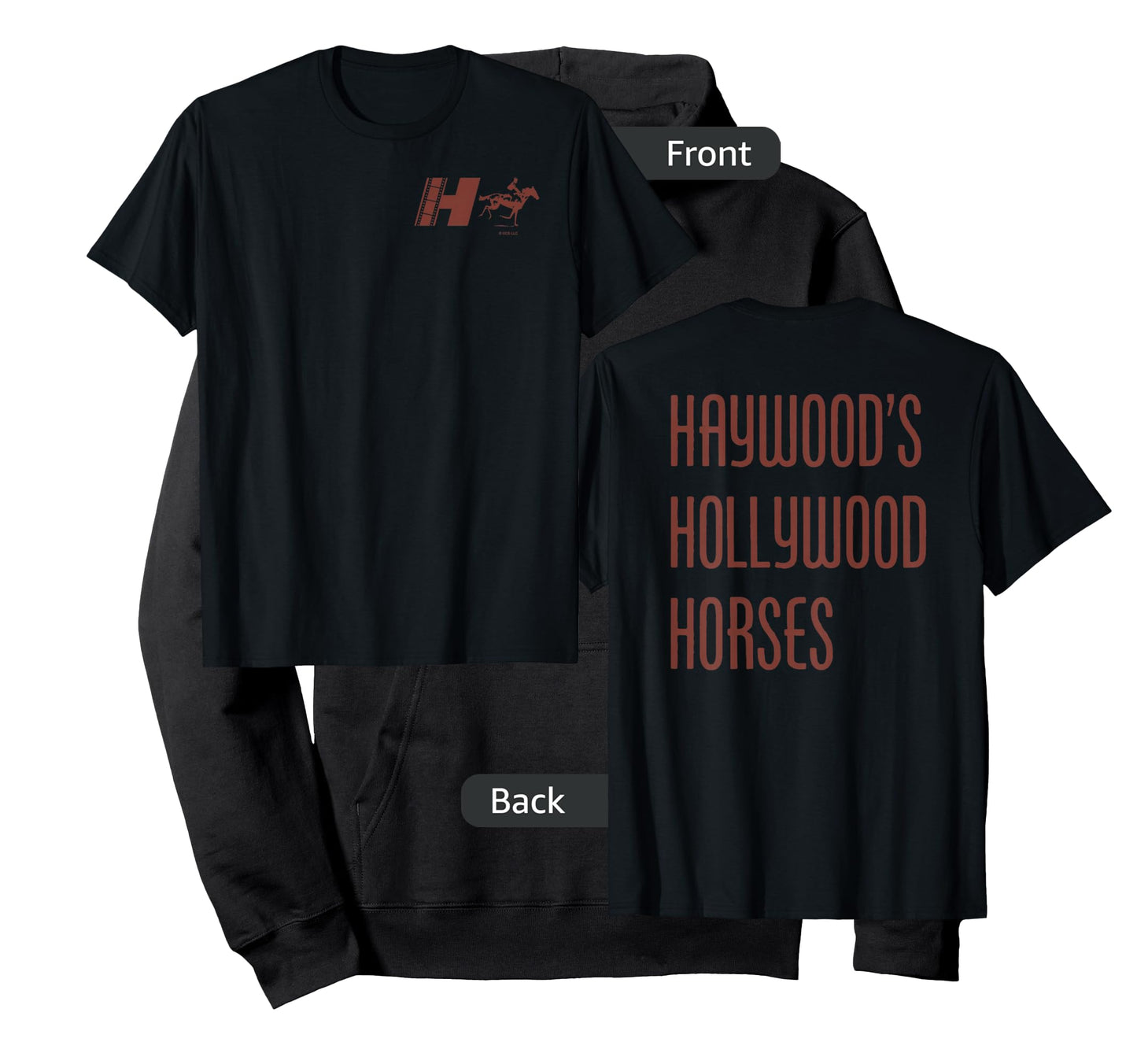 Nope Movie Haywood's Hollywood Horses Front and Back T-Shirt