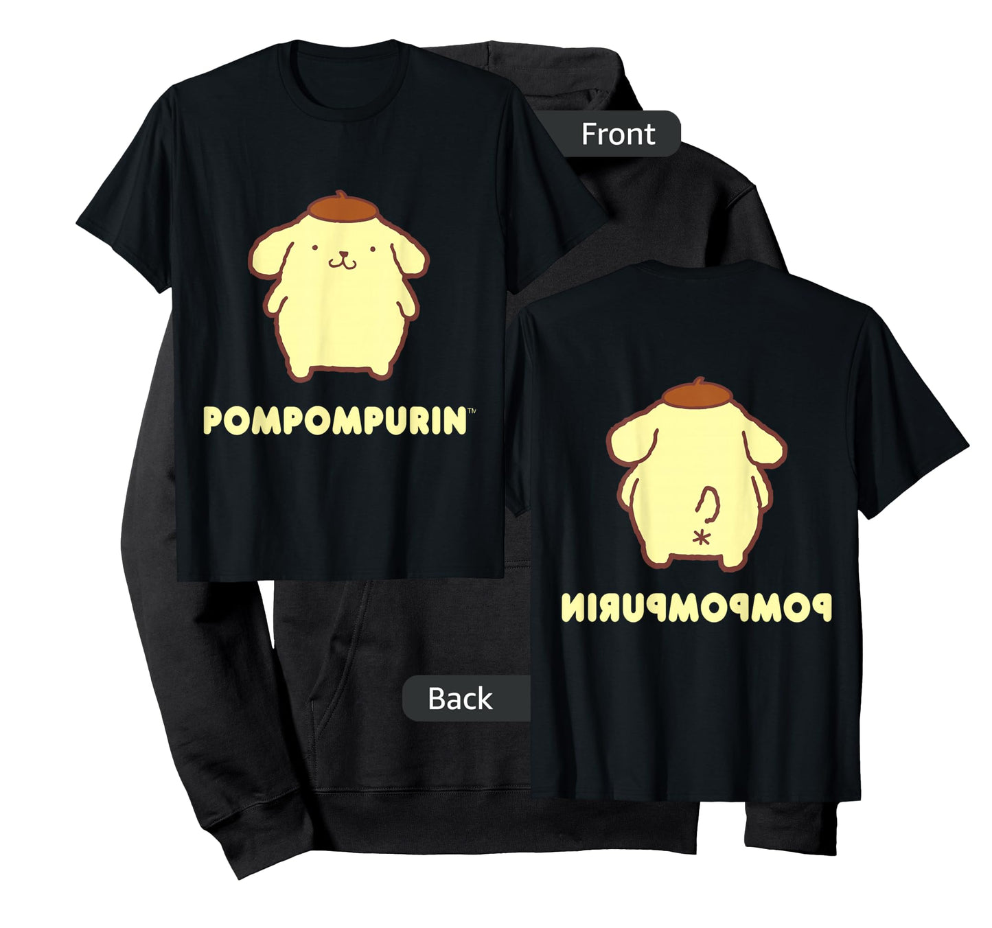 Pompompurin Character Front and Back T-Shirt Small