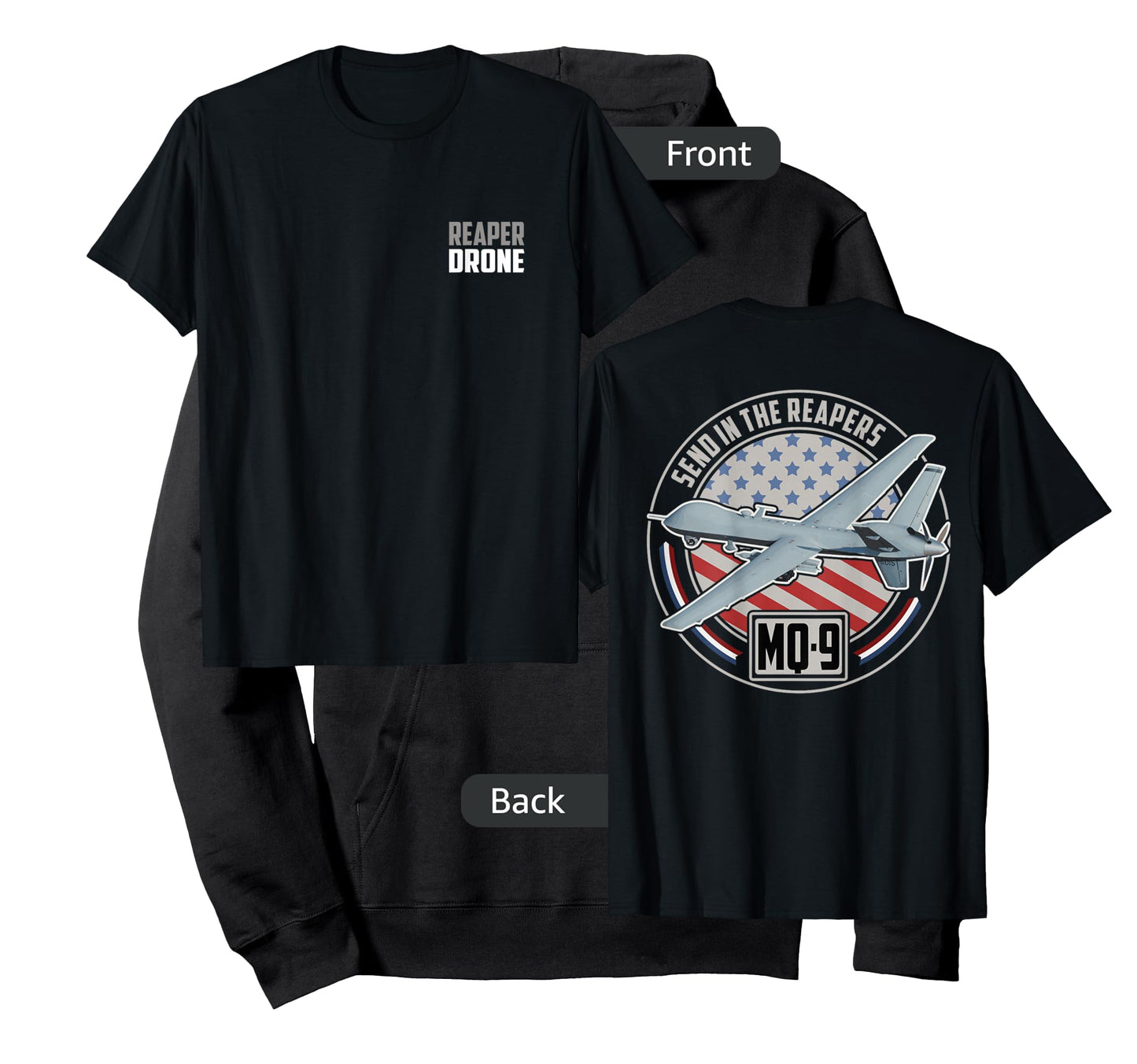 MQ-9 Reaper UAV US Military Drone Pilot T-Shirt