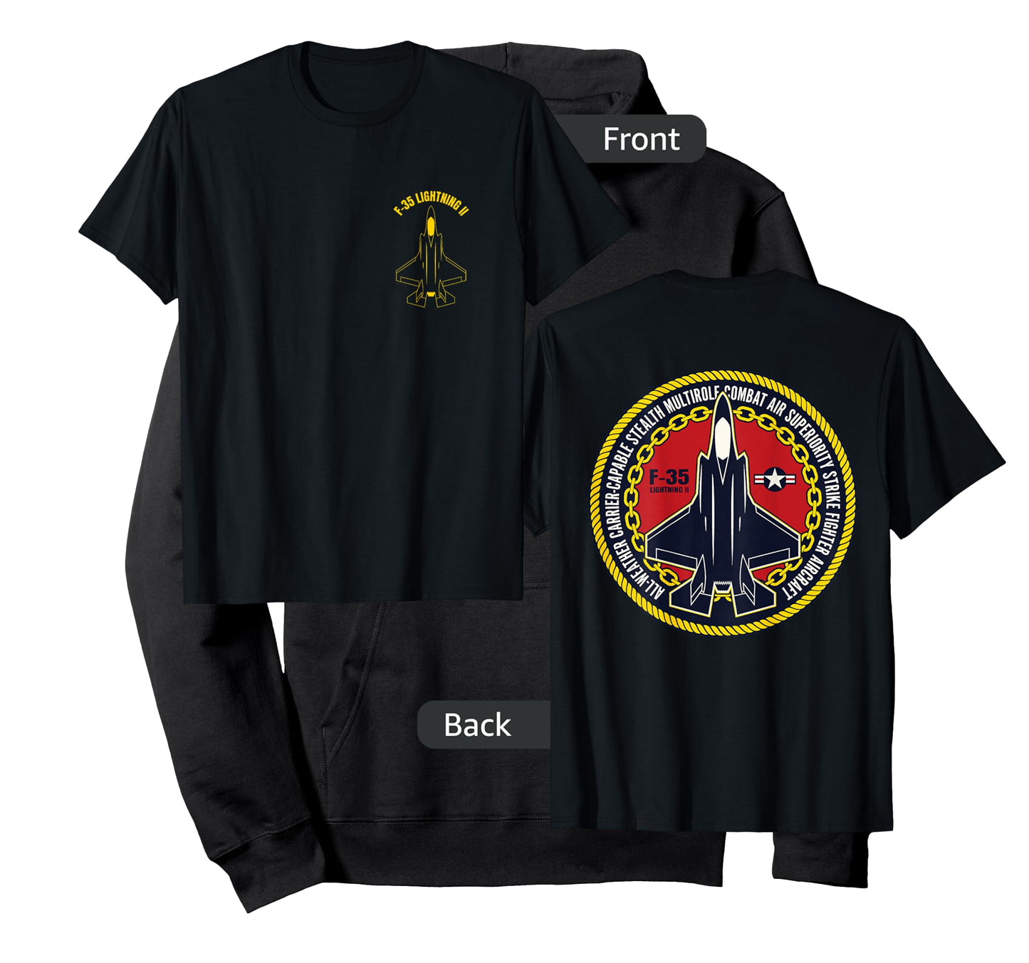 F 35 Military Fighter Jet Aircraft Design T-Shirt
