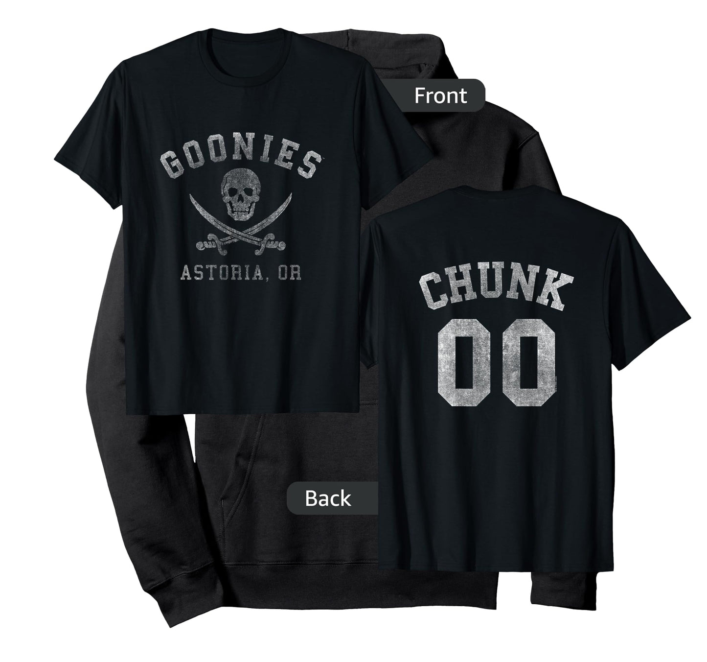 The Goonies Logo and Chunk Jersey Front and Back Movie T-Shirt