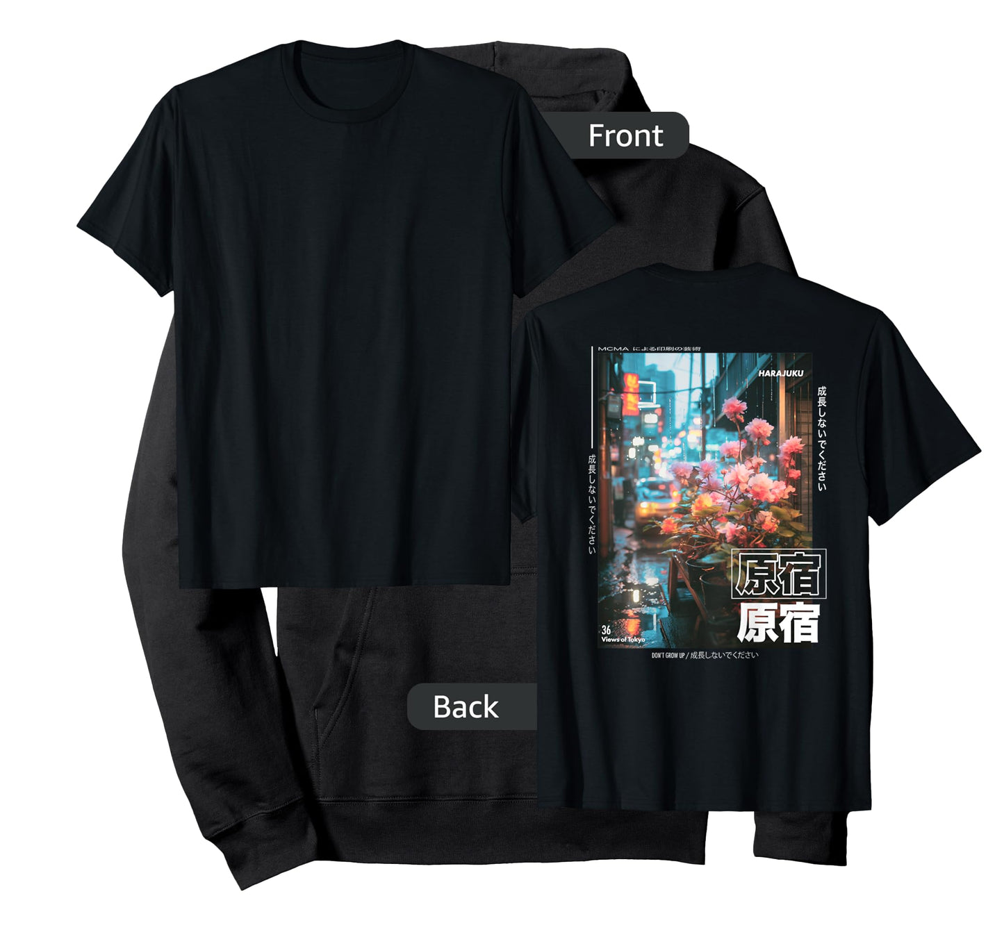 Japanese Streetwear Retro Aesthetic Harajuku BACK PRINT T-Shirt