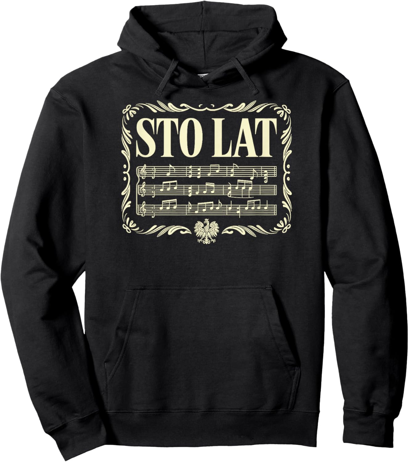 STO LAT, Funny Polish Drinking Toast Polka T-Shirt - Hoodie | Black